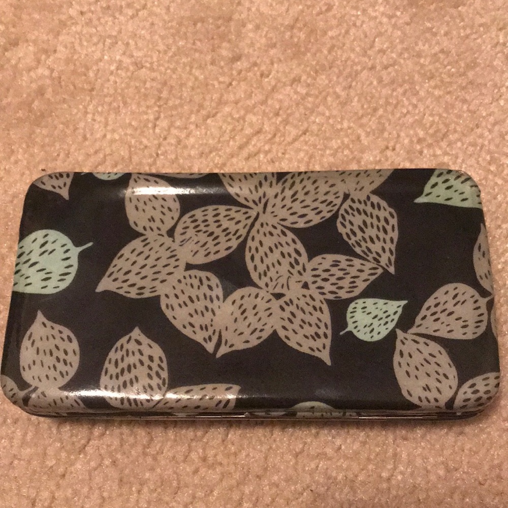 Gray blue hard wallet